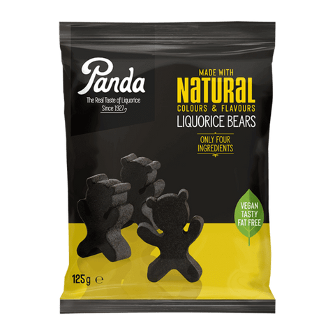 All Natural Liquorice Bears - 125g pack PANDA