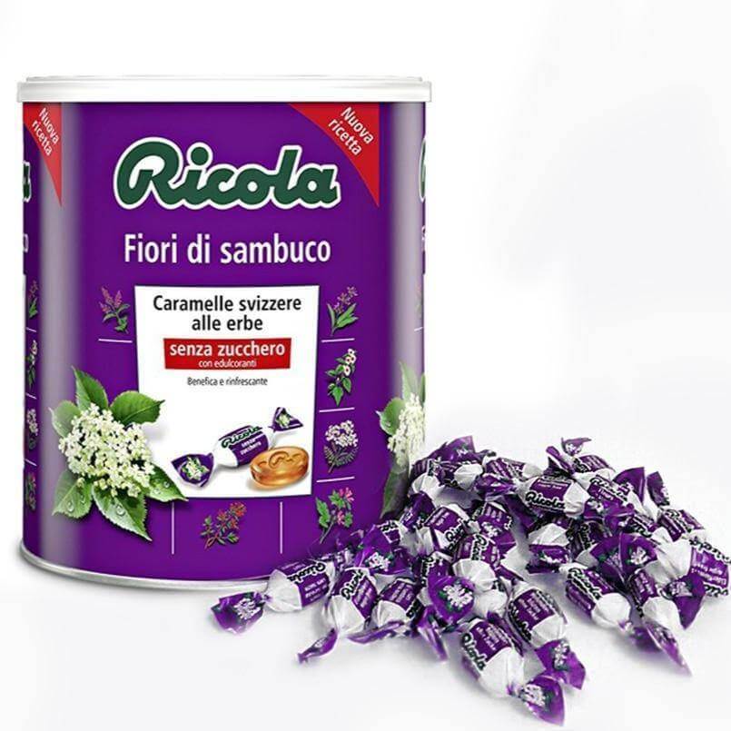 RICOLA Ricola Fleurs de Sureau bonbon sans sucre 50g (lot de 6) 