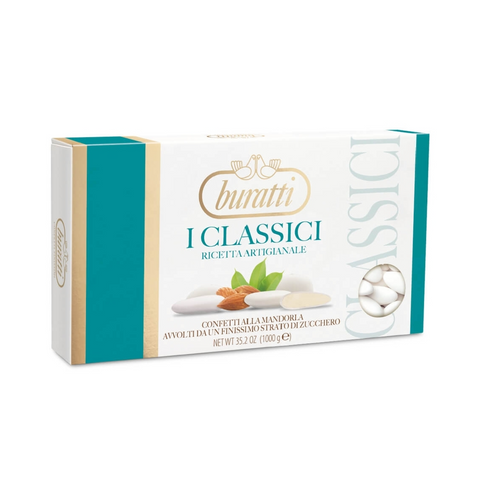 Sugared Almond Classic - Pelata 37/38 - White - Kg. 1 - Buratti