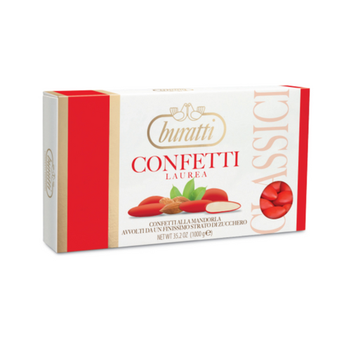 Sugared Almond Classic - Pelata 37/38 - Red - Kg. 1 - Buratti