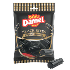 Bouchées noires Gummies Réglisse - 80g DAMEL