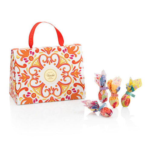 Majolica gift bag with mini chocolate Easter eggs - 200g VENCHI