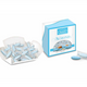 Confetti-Peeled Almond Tray 37/38 - light blue - Gr. 500