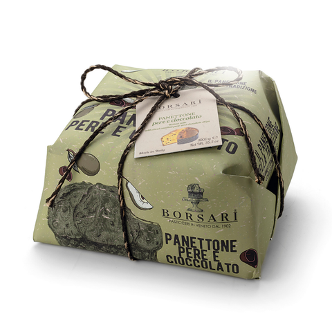 Italian Panettone Pears & Chocolate  - 1Kg BORSARI