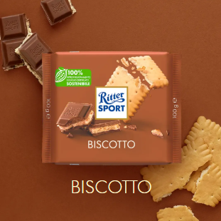 Chocolate bar and Biscuit 100g Ritter Sport