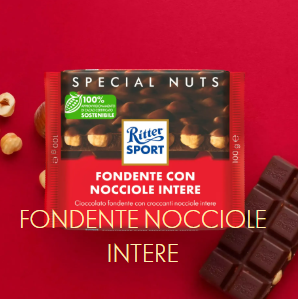 Dark Chocolate Bar with Whole Hazelnuts 100g Ritter Sport