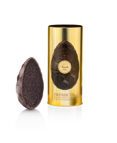 Oeuf Chocaviar Chocolat Noir 75% en boite cylindrique - 350g VENCHI