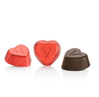 Valentine's heart chocolates extra dark 75% Venchi 500g.