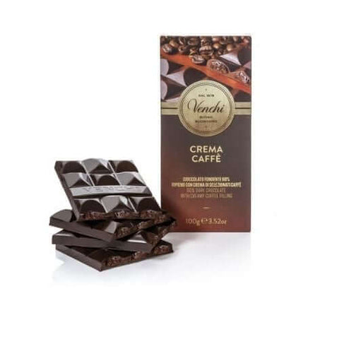 Mit Kaffee gefüllte dunkle Schokolade 60 % - 100 g Tafel VENCHI 
