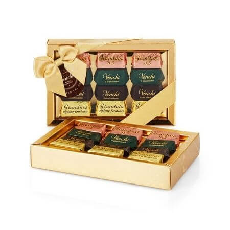 Gianduiotti assorted chocolates - gold gift box 110g VENCHI