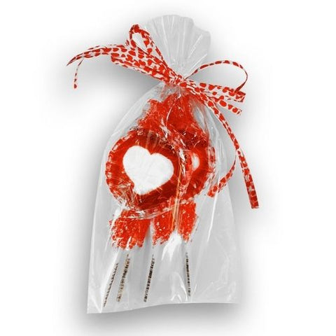 Round lollipops with heart - 4 x 20g - Rossini's