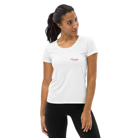 T-shirt de sport à imprimé intégral pour femme