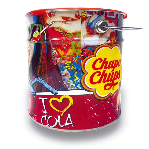 CHUPA CHUPS Cola Tin 150 lollipop - 1,8kg Bucket