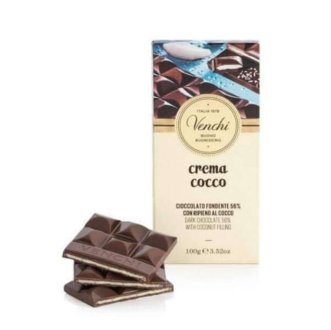 Coconut Dark Chocolate bar - 100g bar VENCHI